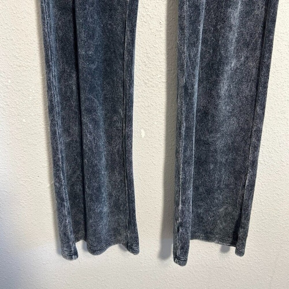 Y2K T Party Terry Cloth Lounge Pants S Gray Mineral Wash Mid Rise Drawstring - Picture 5 of 8